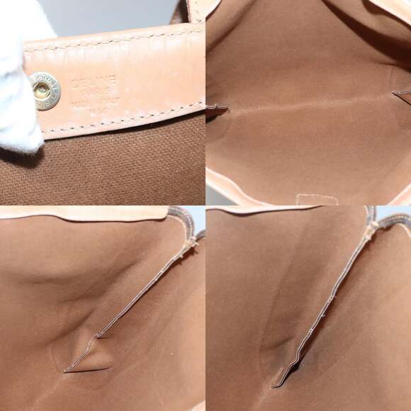 CELINE Macadam Canvas Tote Bag Pvc Leather Brown - Picture 11 of 11
